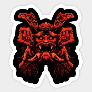 samurai devil mecha Sticker
